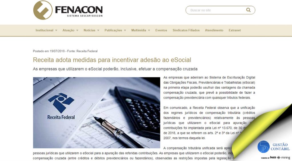 Receita adota medidas para incentivar adesão ao eSocial #negócios #escritóriocontábil #acessoriacontábil #adesãoeSocial #soubuzzer (TOP 2)