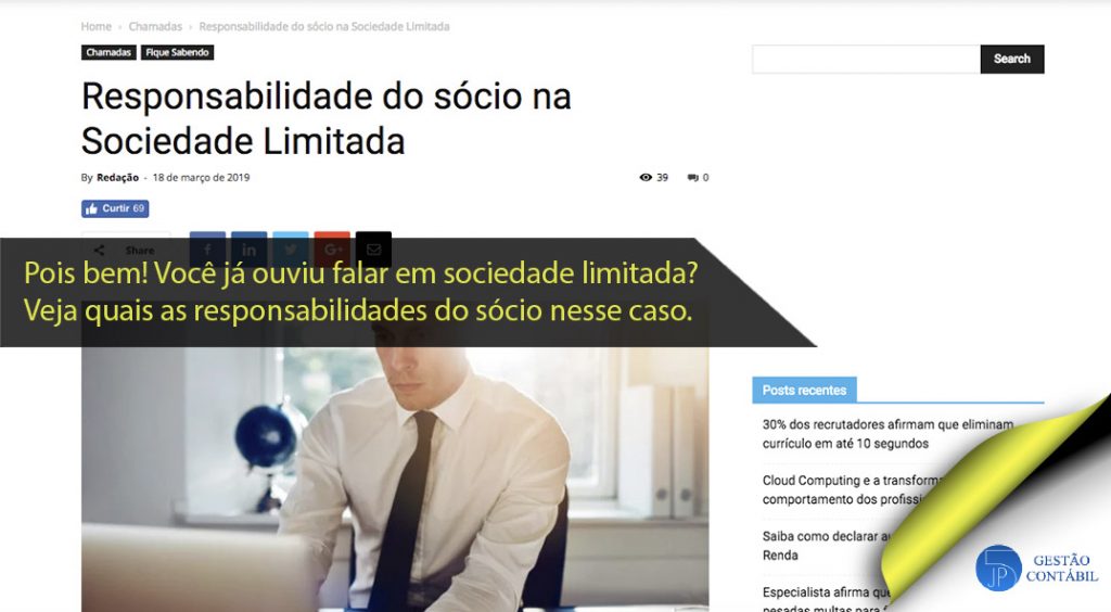 Responsabilidade do sócio na Sociedade Limitada. #negócios #contabilidadebasica #acessoriacontabil #escritoriodecontabilidade #sociedadelimitada (TOP 3 – Abr)