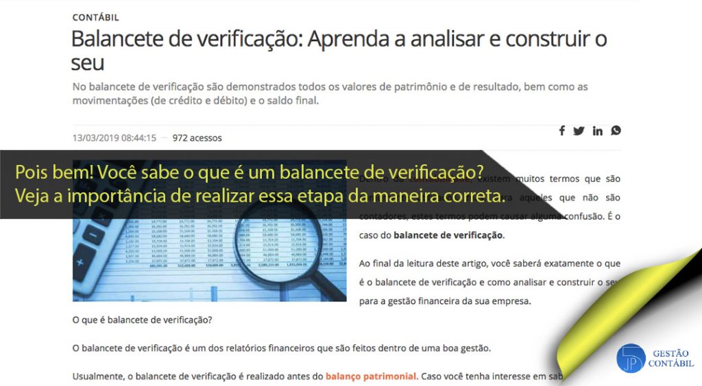 Balancete de verificação: Aprenda a analisar e construir o seu. #negócios #contabilidadebasica #acessoriacontabil #escritoriodecontabilidade #balancetedeverificação (TOP 5 – Abr)